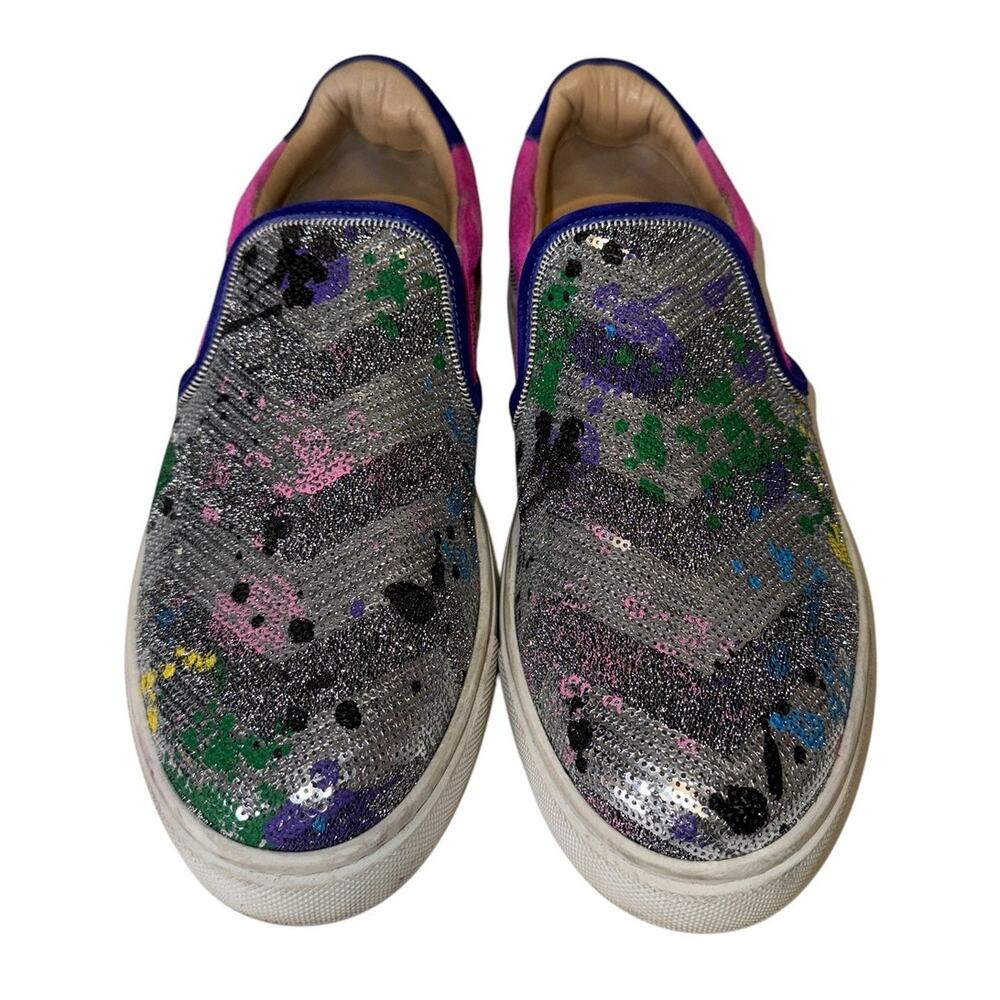 Christian Louboutin Masteral Tissimas Sequin Sneakers 40.5 Box Included - Picture 16 of 16